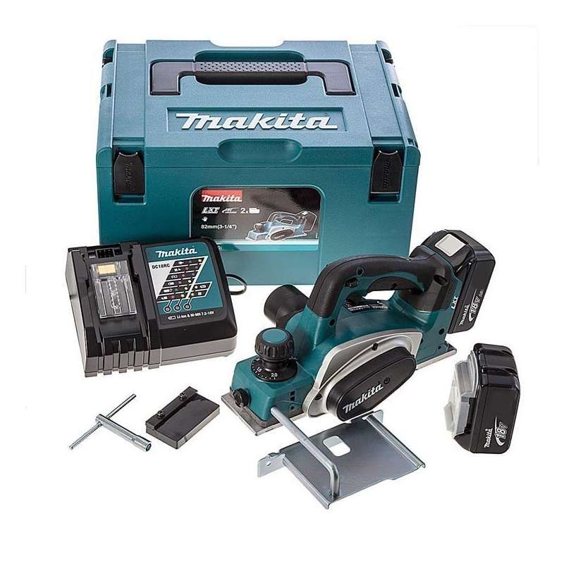 Rabot sans fil MAKITA DKP180RTJ 18 V 82 mm 2 x 5.0 Ah