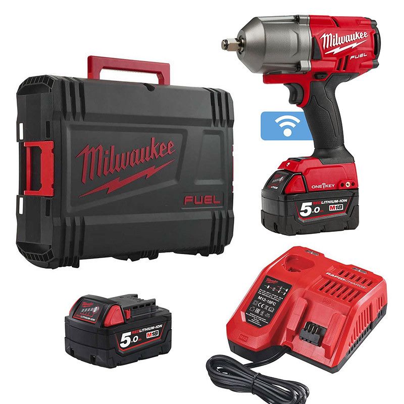 Boulonneuse à choc MILWAUKEE M18 ONEFHIWF34 18V 2 x 5 0Ah