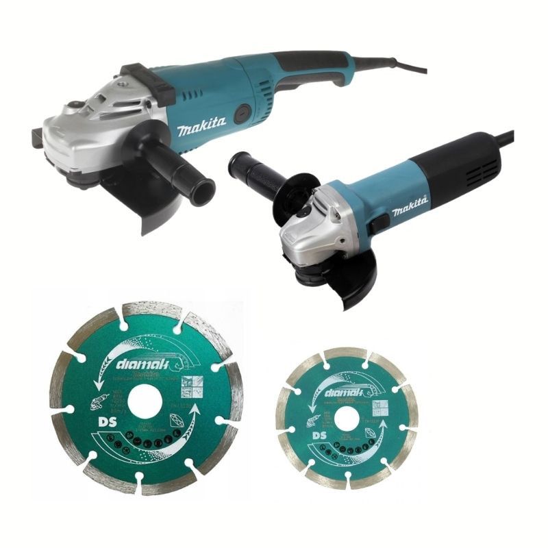 Pack 2 outils MAKITA DK0053GX2 P Meuleuse GA9020 + Meuleuse 9558HNRG
