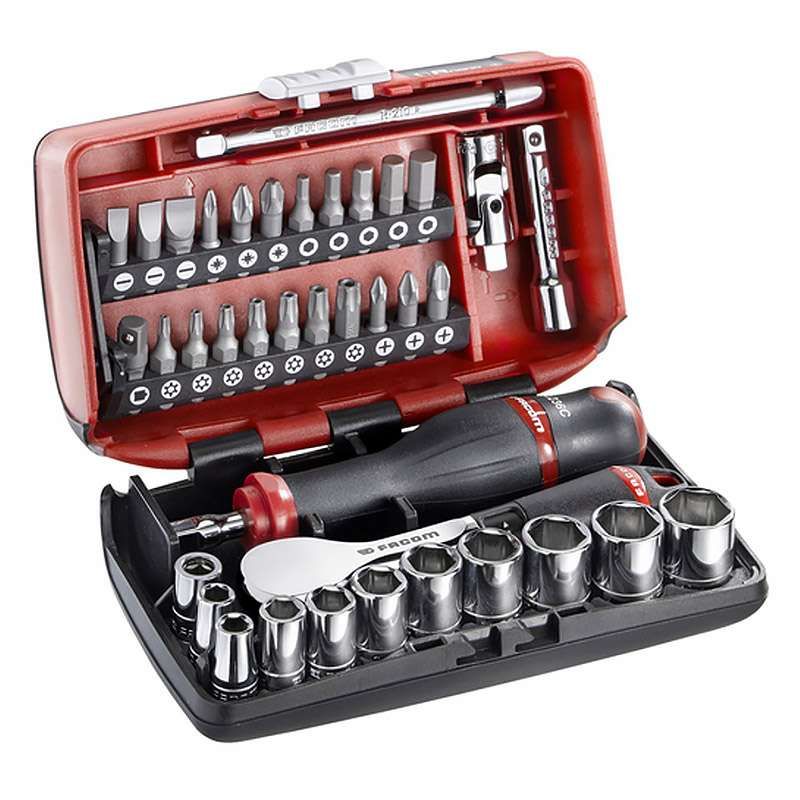 Jeu de douilles FACOM R.181NANOPB 14'' 6 pans 10 douilles de 5 5 à 14mm Cliquet haute précision - vue 2