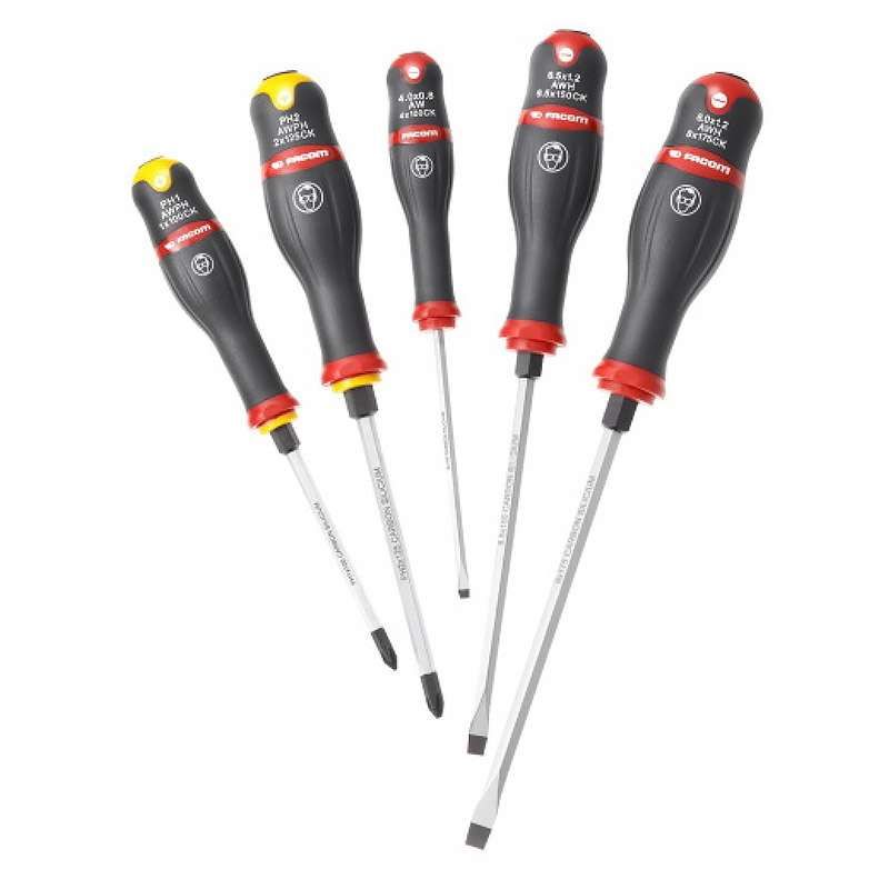 Jeu de 5 tournevis Protwist® Shock FACOM ATWCK.J5PB - vue 2