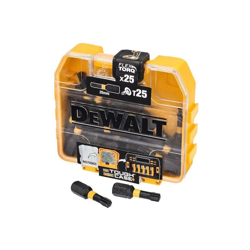 25 embouts de vissage Impact Torsion T25 DEWALT DT70558T QZ en boite Tic Tac
