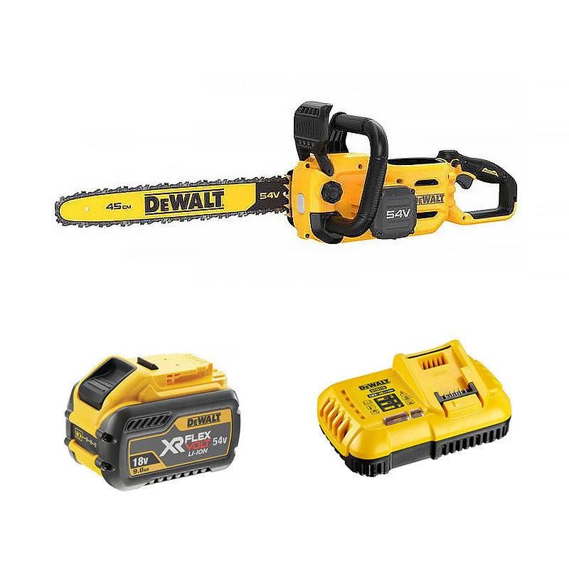 Dewalt DCMCS575X1 QW Tronçonneuse 50 cm XR 54V FLEXvolt avec 1 X 9 Ah Batterie et Chargeur