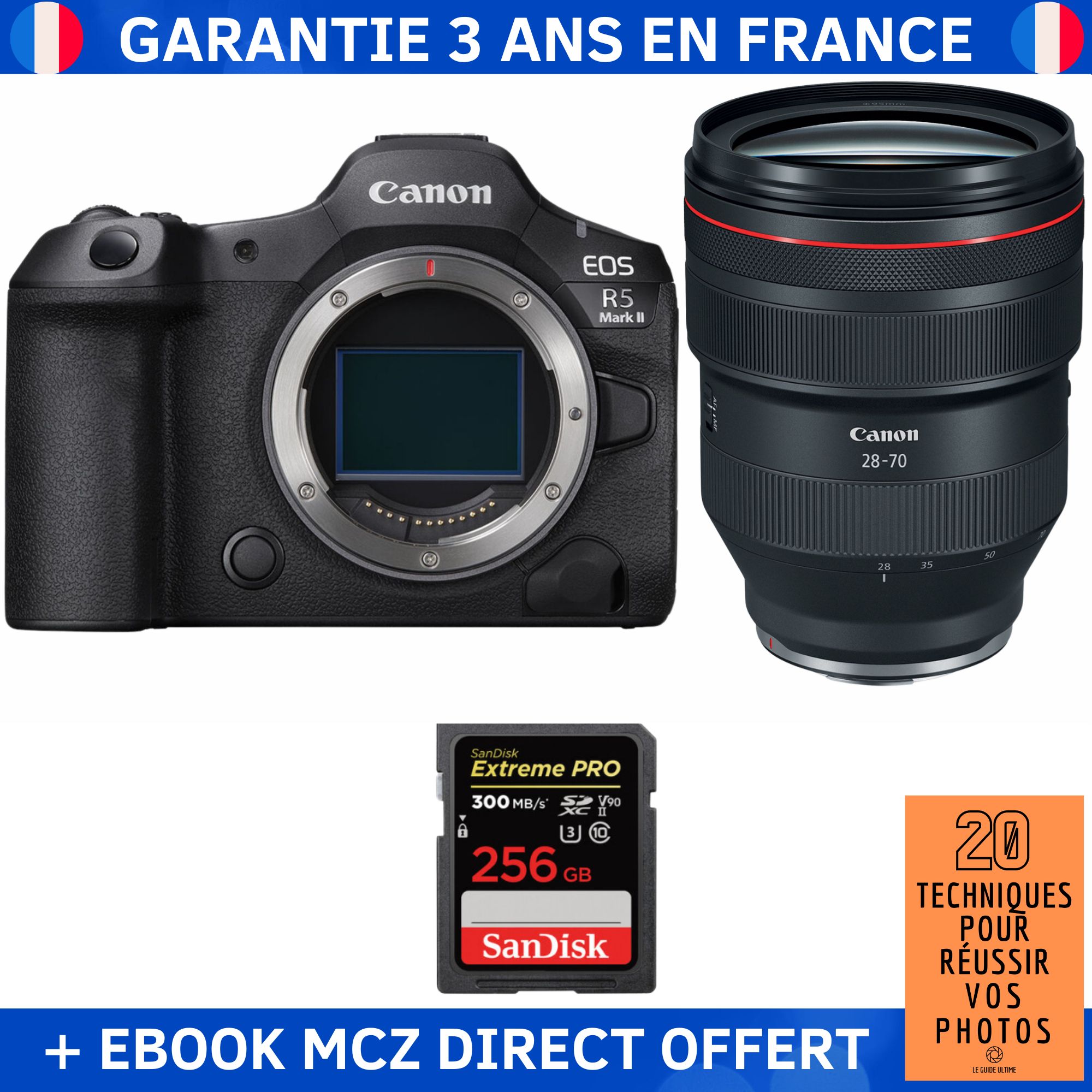 Canon EOS R5 Mark II + RF 28 70mm f2 USM + 1 SanDisk Extreme PRO UHS II SDXC 300 MB/ + Ebook '20 Techniques pour Réussir vos Photos' Appareil Photo Hybride Canon - vue 5