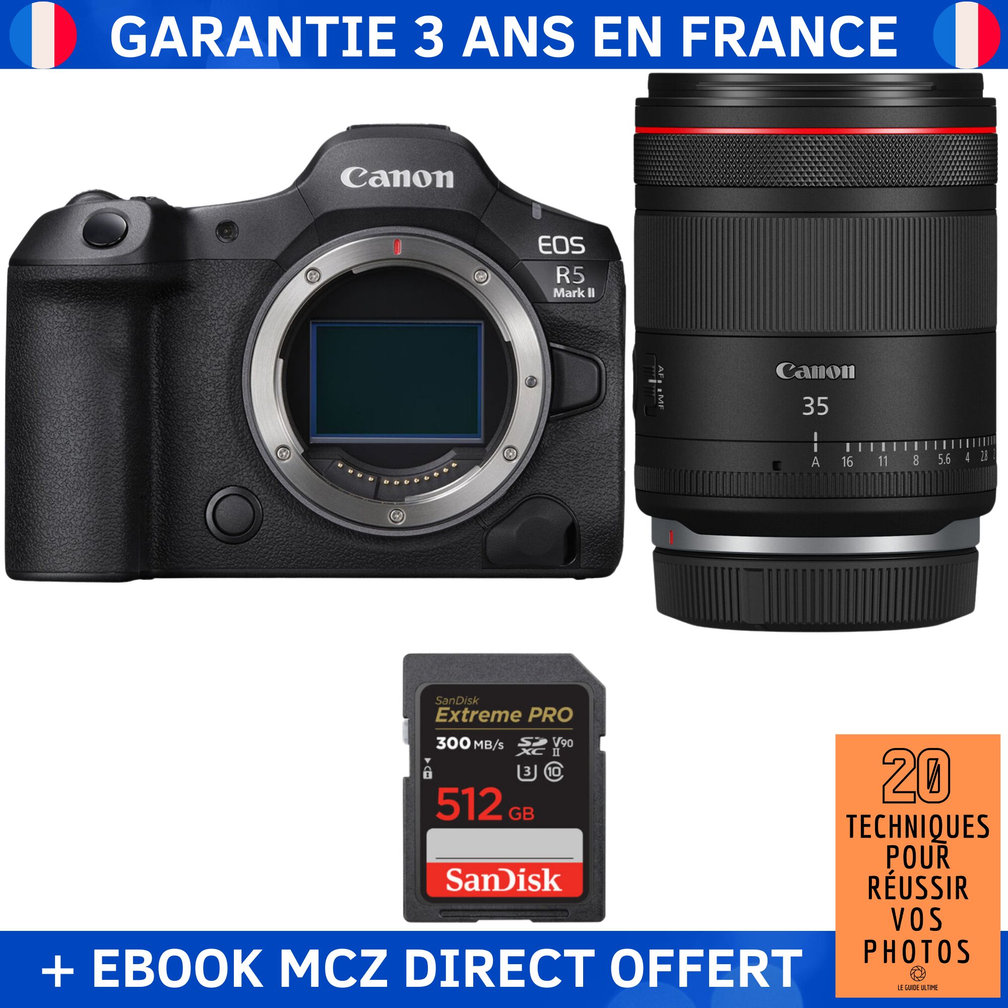 Canon EOS R5 Mark II + RF 35mm f1.4 VCM + 1 SanDisk Extreme PRO UHS II SDXC 300 MB/ + Ebook '20 Techniques pour Réussir vos Photos' Appareil Photo Hybride Canon - vue 5