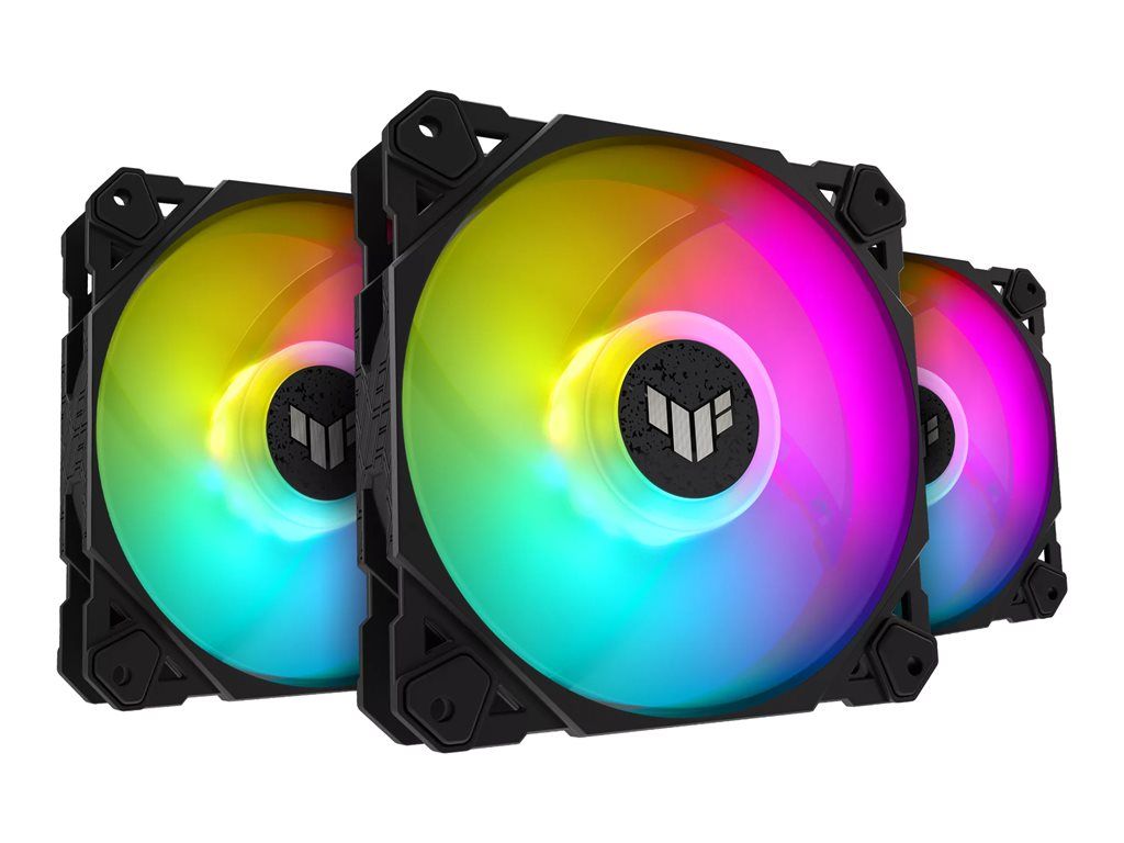 ASUS TUF Gaming TF120 ARGB - Ventilateur châssis - 120 mm - noir (pack de 3) ASUS TUF Gaming TF120 ARGB - Ventilateur châssis - 120 mm - noir (pack de 3)