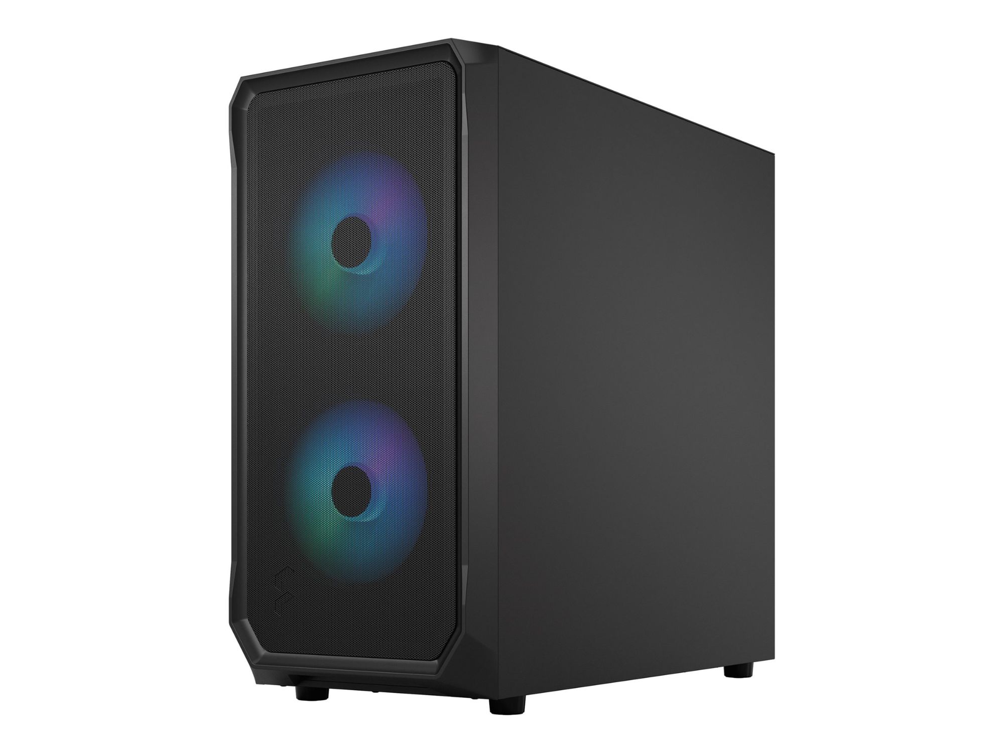 Fractal Design Focus 2 RGB - Tour - ATX - panneau latéral fenêtré (verre trempé) - pas d'alimentation (ATX) - noir TG teinte claire - USB/Audio