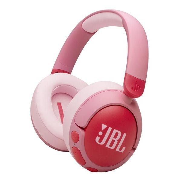 JBL Junior 470NC - Écouteurs avec micro - circum-aural - Bluetooth - sans fil, filaire - Suppresseur de bruit actif - jack 3,5mm - rose