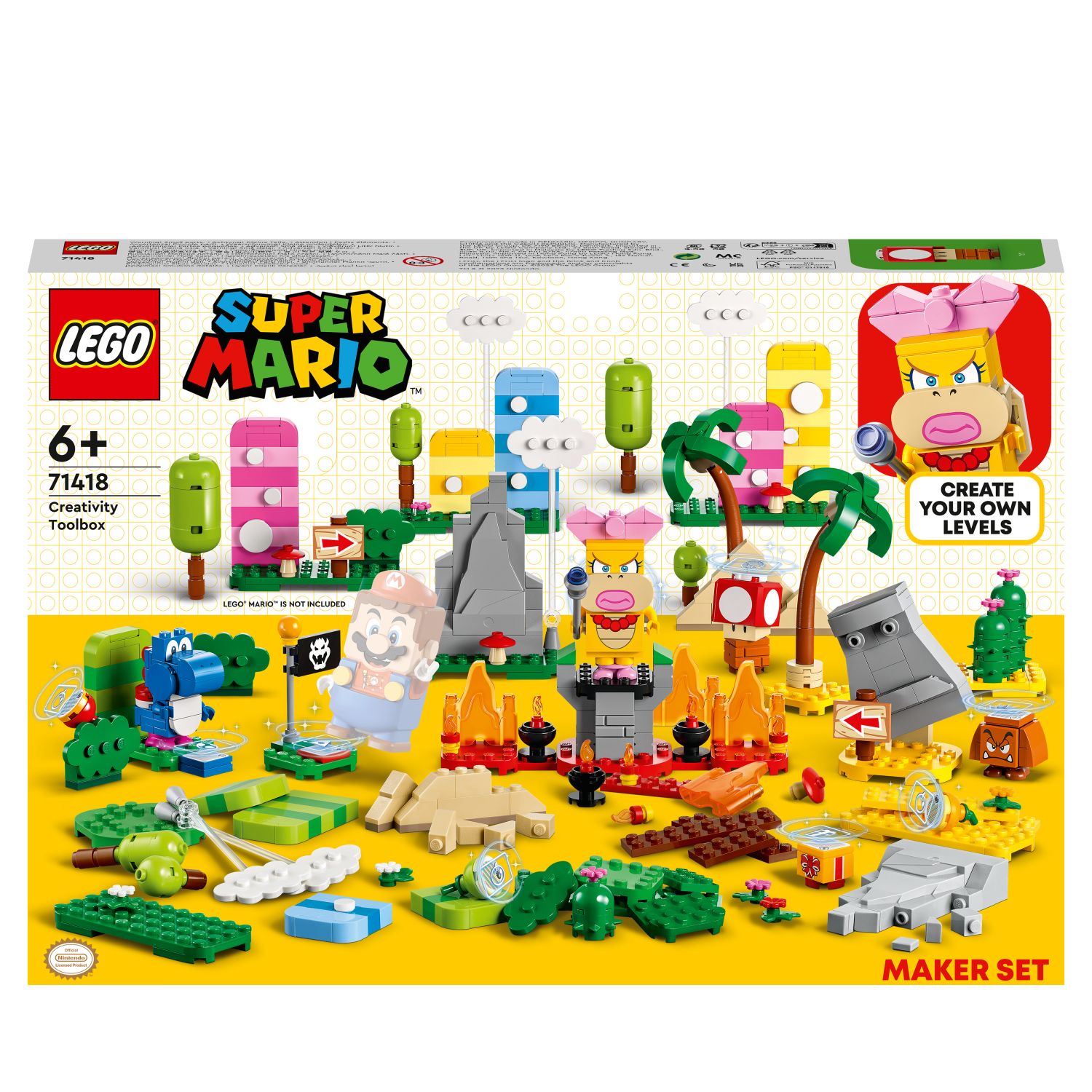 Lego Super Mario - Ensemble De Création La Boîte À Outils Créative - 71418