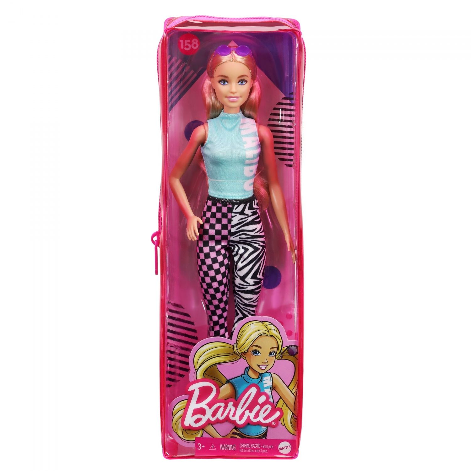 Mode Et Beaute Barbie Barbie Fashionistas Legging Damier Et Zèbre Poupée Mannequin Dès