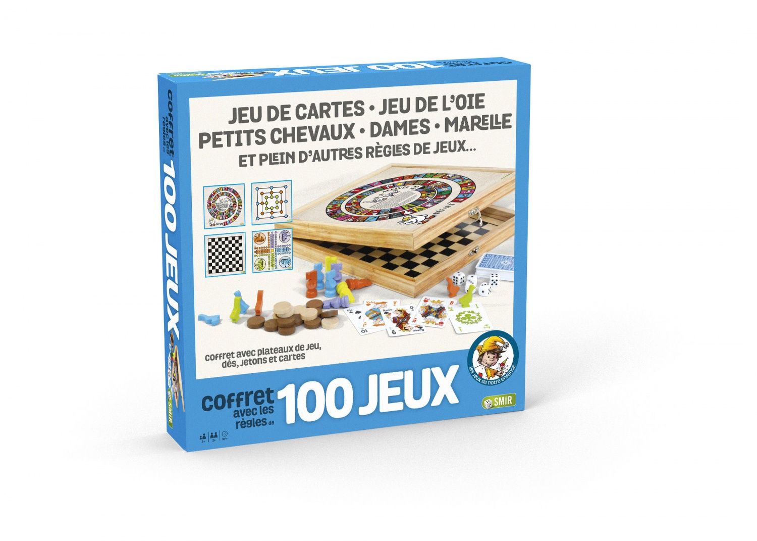 Coffret 100 jeux Cartamundi en bois - vue 2