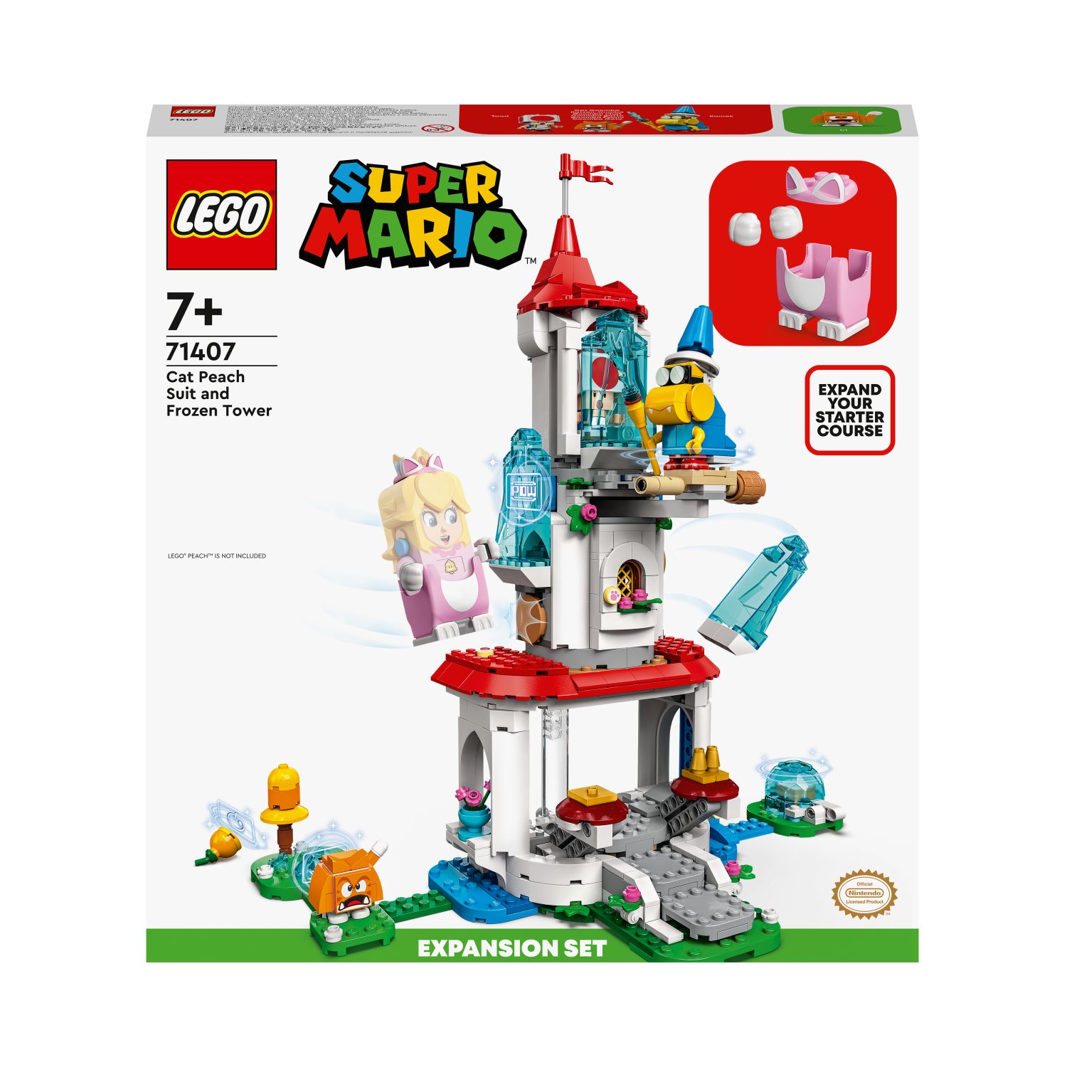 Lego Super Mario - Ensemble D'extension La Tour Gelée Et Le Costume De Peach Chat - 71407