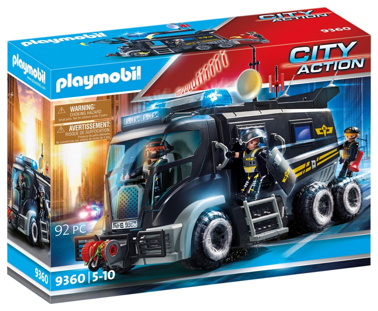 Playmobil 9360 Camion Policiers Élite Sirène Gyrophare