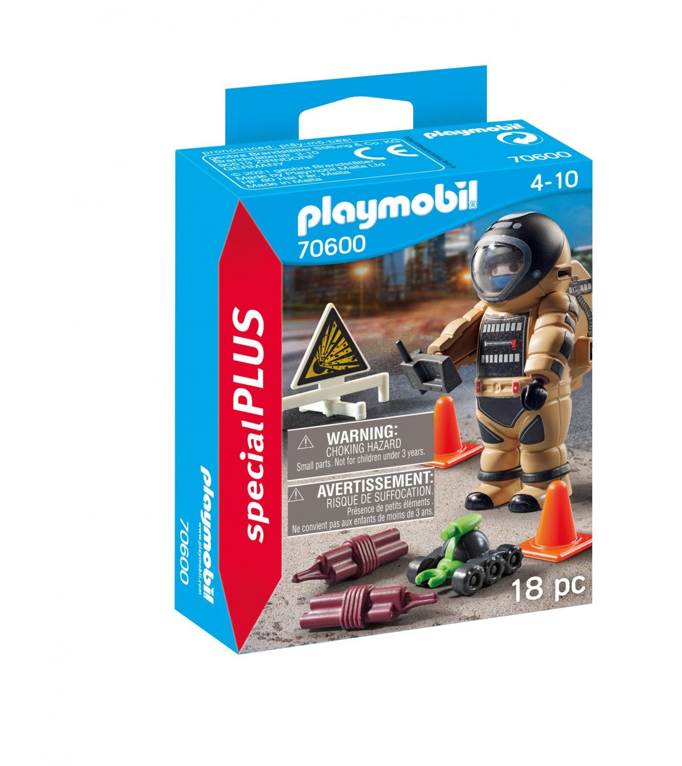 Figurine Démineur Playmobil La Boîte Avec Accessoires Inclus - vue 4