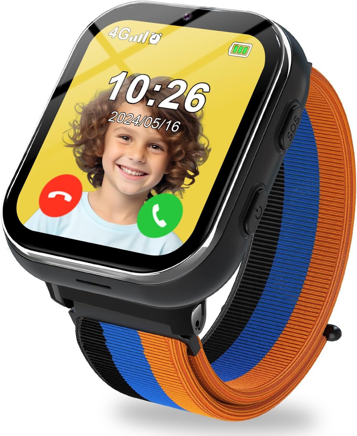 Montre Connectée Enfant Gps 4g Pour Garçon Fille Montre Intelligente Avec Appels Vidéo,Sos,Mode Classe,Cadeau Smartwatch Téléphone Pour Garçons Et Filles De 6 À 17 Ans