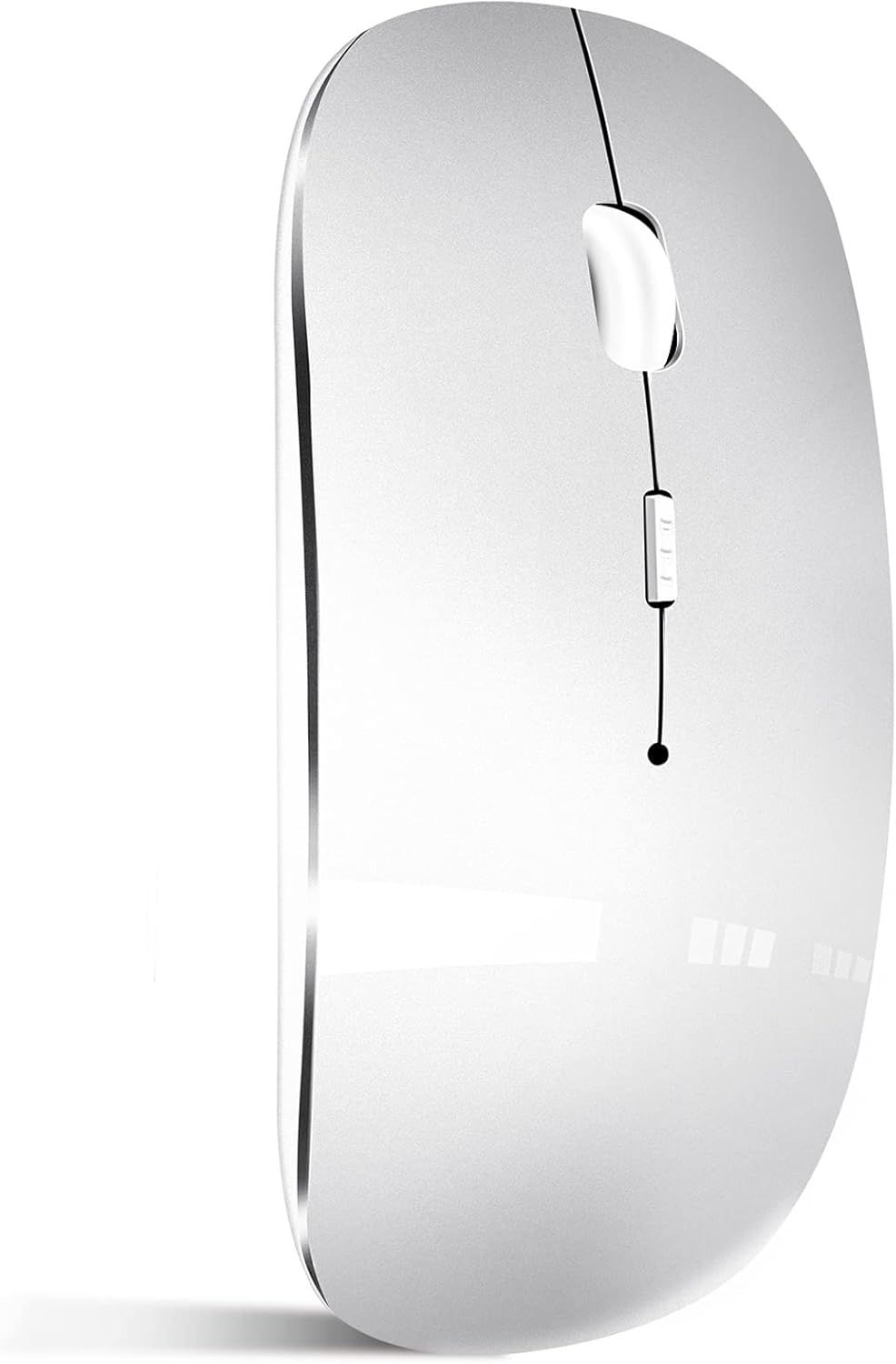 Souris Bluetooth Rechargeable Sans Fil Pour Macbook Pro/Air/Ipad/Ordinateur Portable/Pc/Mac/Ordinateur Portable Argenté