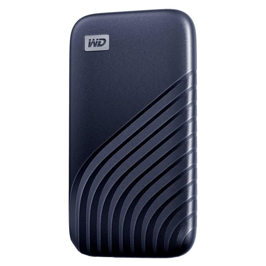 WD My Passport SSD WDBAGF0020BBL - SSD - chiffré - 2 To - externe (portable) - USB 3.2 Gen 2 (USB-C connecteur) - AES 256 bits - bleu nuit