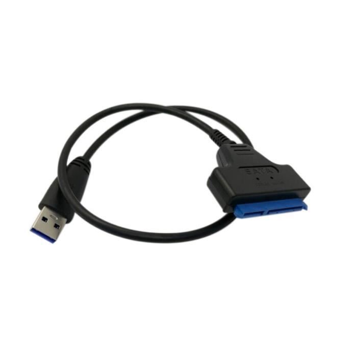 adaptateur 55cm usb 3.0 to sata 22 pin 2.5 inch hard disk driver ssd adapter cable his93828