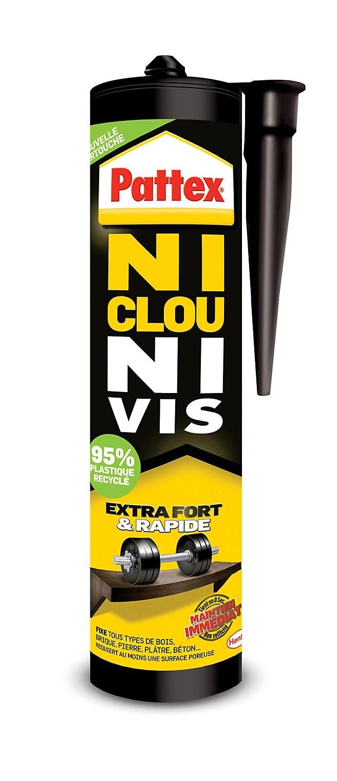 Colle Pattex Ni Clou Ni Vis extra fort et rapide cartouche
