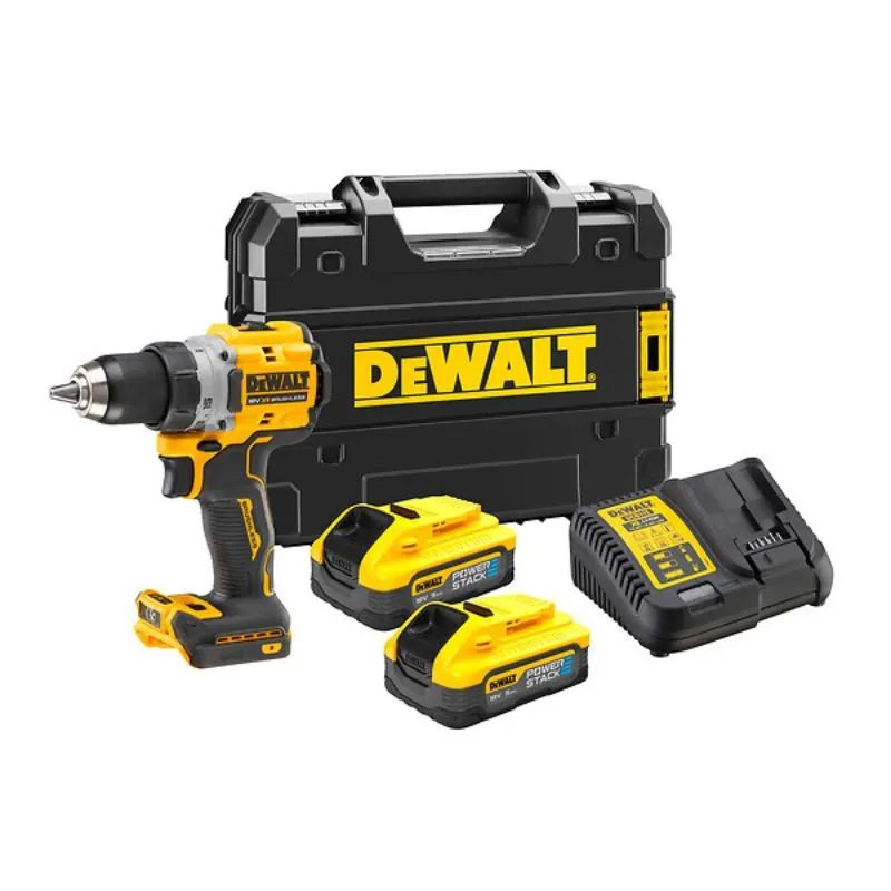 Perceuse à percussion DEWALT POWERSTACK 2 Batteries 18V 5Ah DCD805H2T QW - vue 2