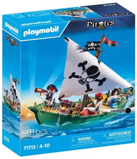 Playmobil Pirates 71713 - La Chaloupe Des Pirates