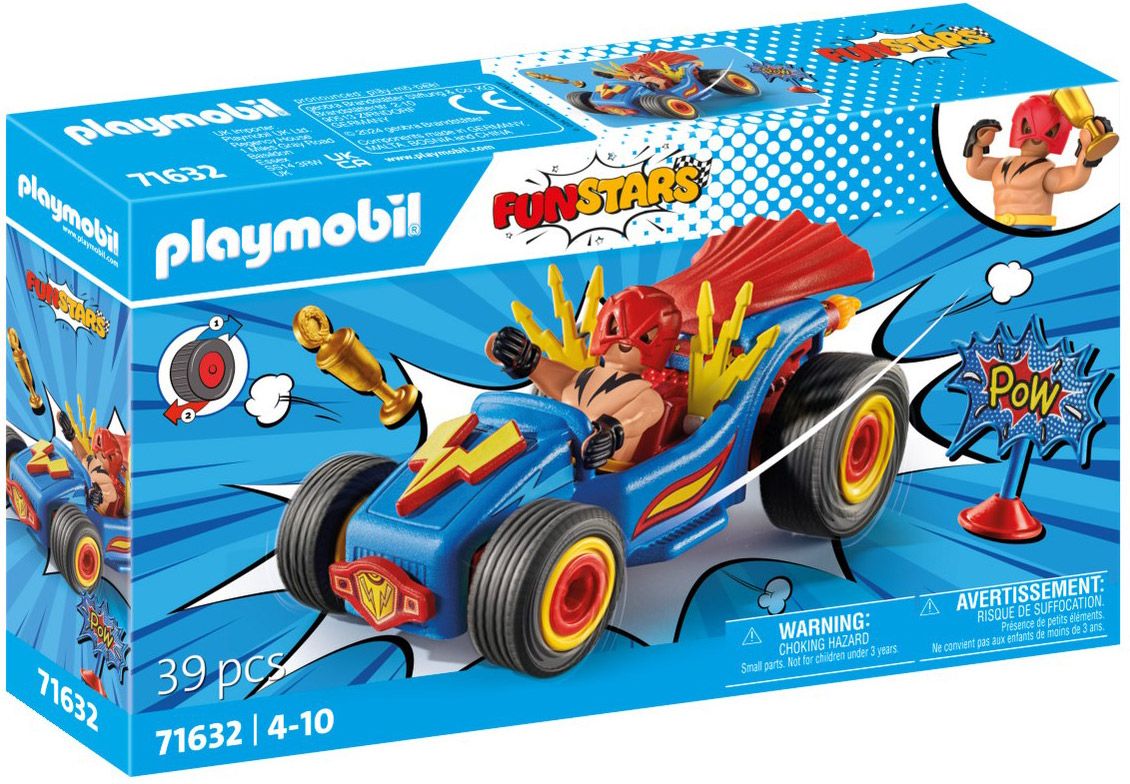 Playmobil Funstars 71632 - Catcheur Et Kart