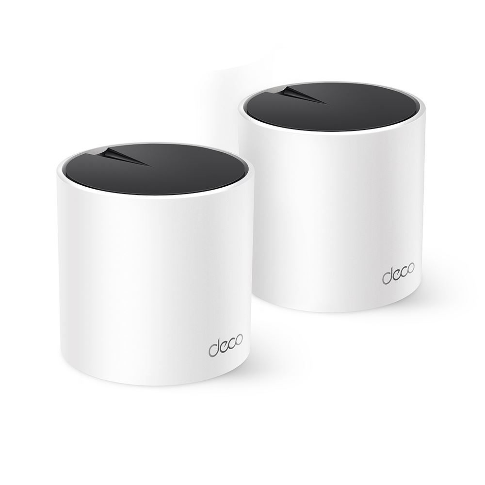 TP-Link Deco X55 V1.60 - Système Wi-Fi - (2 routeurs) - jusqu'à 4500 pieds carrés - maillage 1GbE - Wi-Fi 6 - Bi-bande
