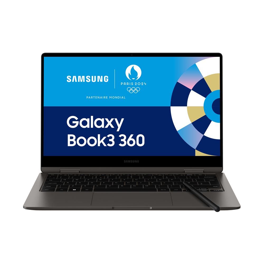 PC portable Samsung Galaxy Book3 360 13.3 Intel Evo Core i5 16Go RAM 512 Go SSD Anthracite, clavier AZERTY