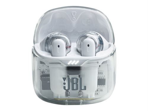 JBL TUNE Flex - Ghost Edition - écouteurs sans fil avec micro - intra-auriculaire - Bluetooth - Suppresseur de bruit actif - blanc