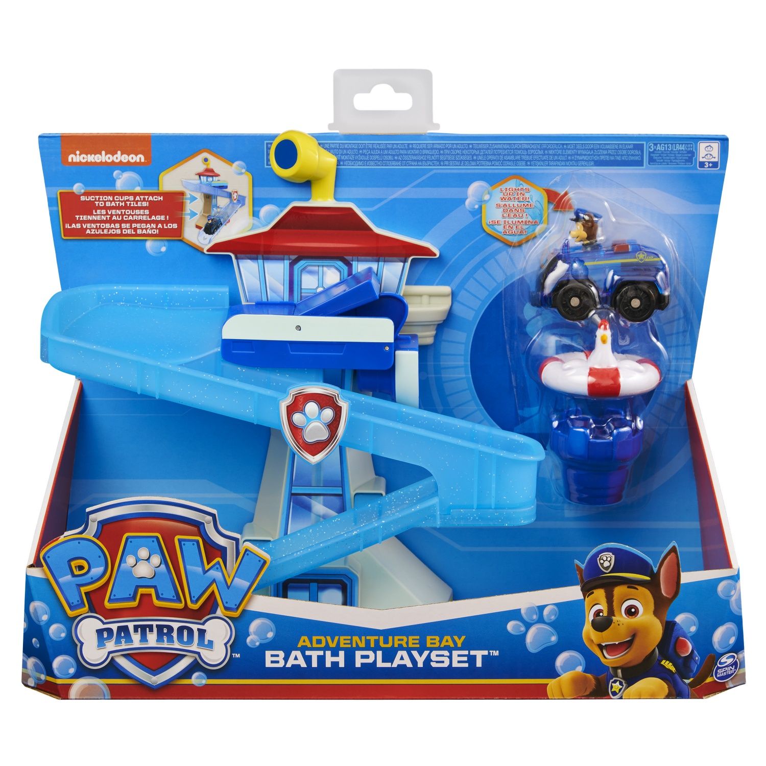 La Pat' Patrouille Playset De Bain Adventure Bay + Vehicule Paw Patrol