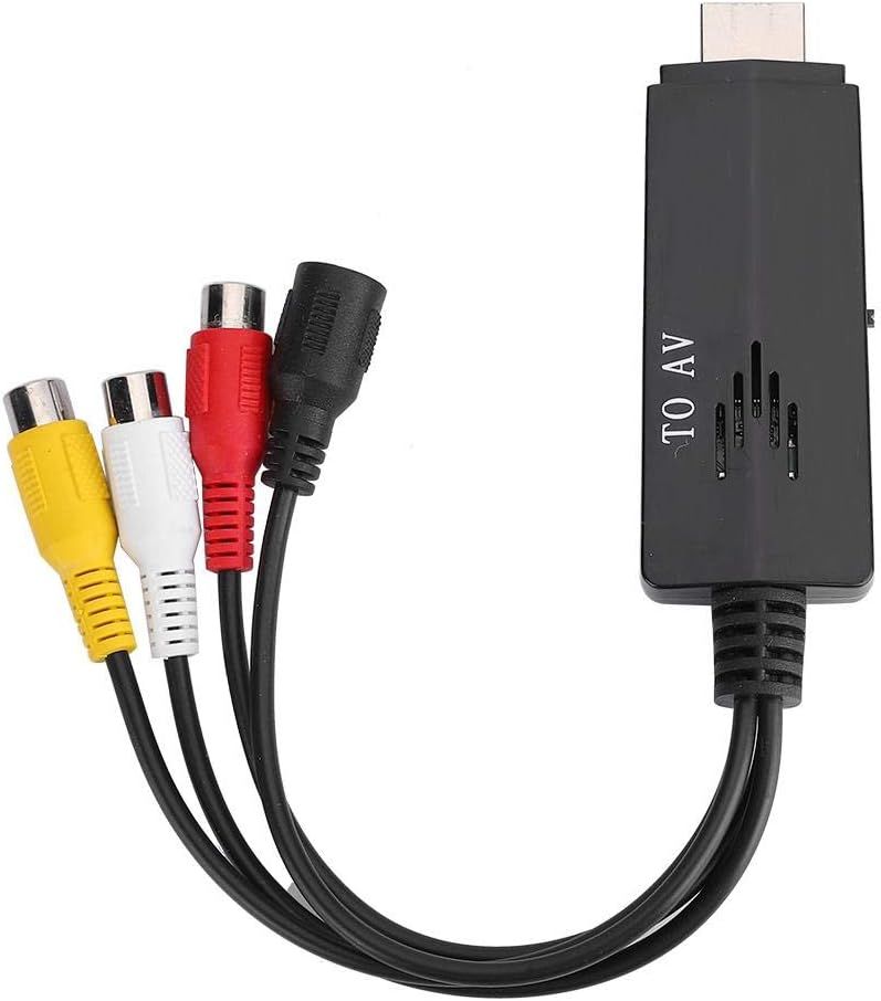 Sutinna Convertisseur Hdmi Vers Rca, Câble Adaptateur De Convertisseur Vidéo Hdmi Vers Av Hd 1080P Mâle À Femelle, Adapté À La Télévision, Vhs, Magnétoscope Et Graveur De Dvd