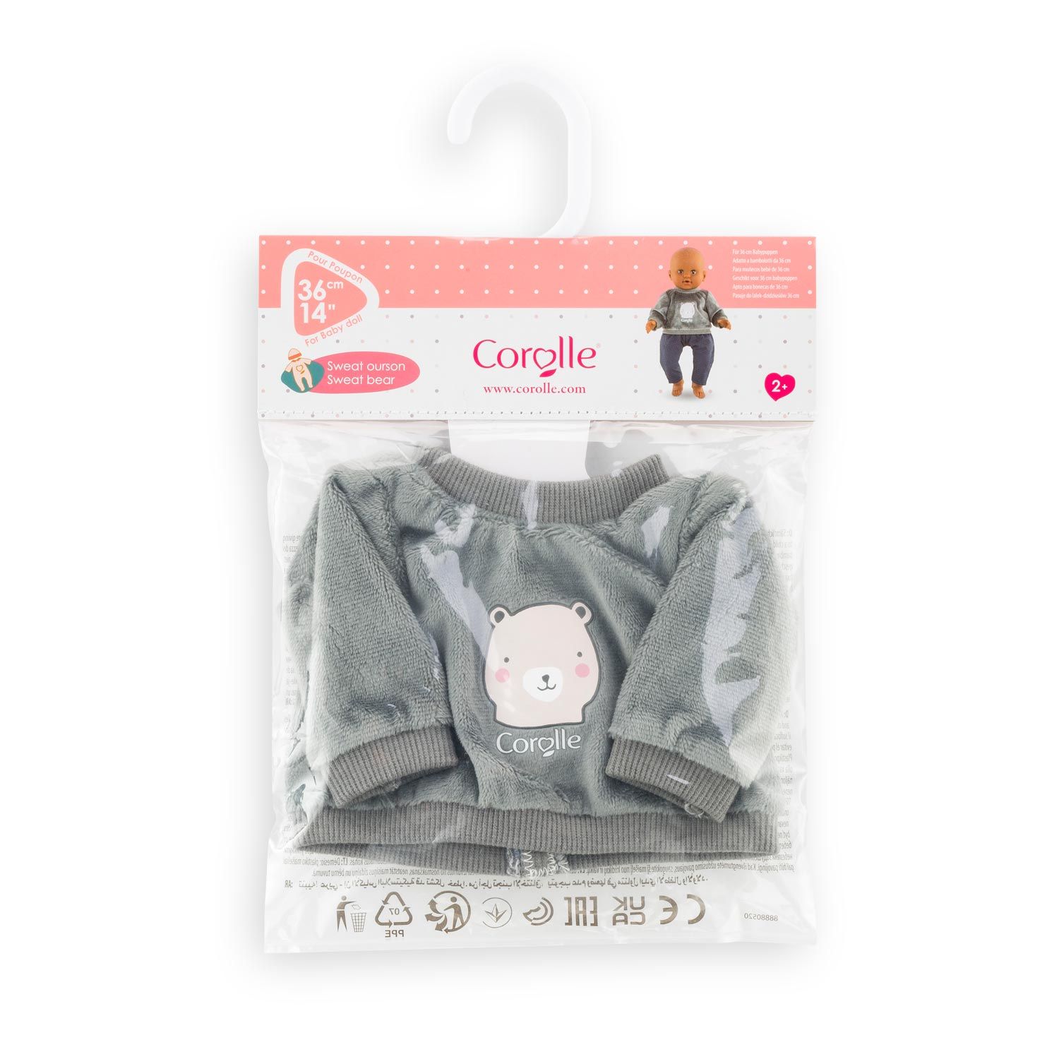Vêtement pour mon grand poupon Corolle 36 cm : Sweat Ourson Corolle