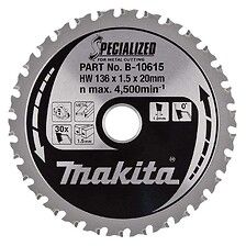 Lame de Scie Circulaire MAKITA B 69303 Carbure Métal 30 Dents Ø136mm