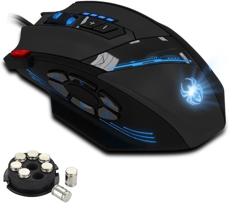 Souris Gamer Filaire,Souris Gaming Ergonomique,12 Boutons Programmables,4000DPI Souris Ordinateur,Souris Filaire Optique USB,Souris de Jeu pour PC,Mac