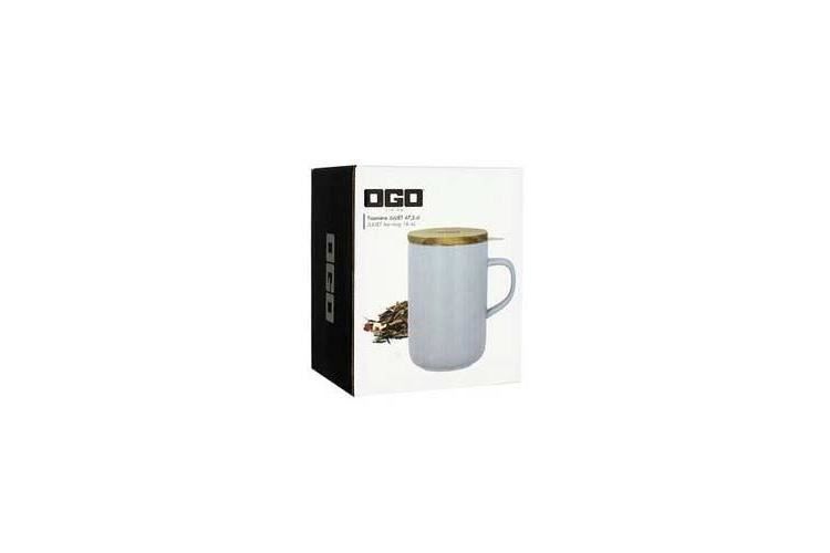OGO LIVING Tisanière avec couvercle en bois 475ml perlé - vue 7