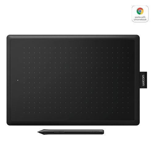 Wacom One by Wacom - Numériseur - droitiers et gauchers - 21.6 x 13.5 cm - électromagnétique - filaire - USB - noir, rouge