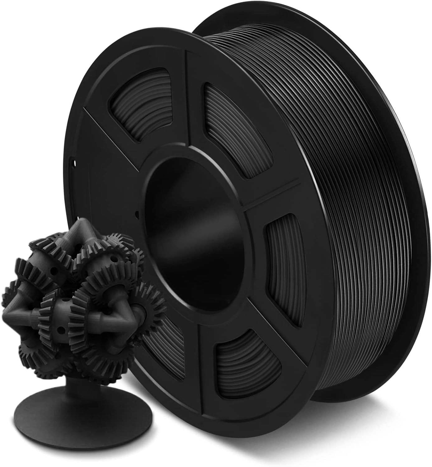 ASA Filament pour imprimante 3D-Bobine soignée de 1,75 mm-Résistant aux rayons UV/pluie/chaleur-Idéal pour l'impression de pièces mécaniques fonctionnelles en plein air,0.9KG(Noir)