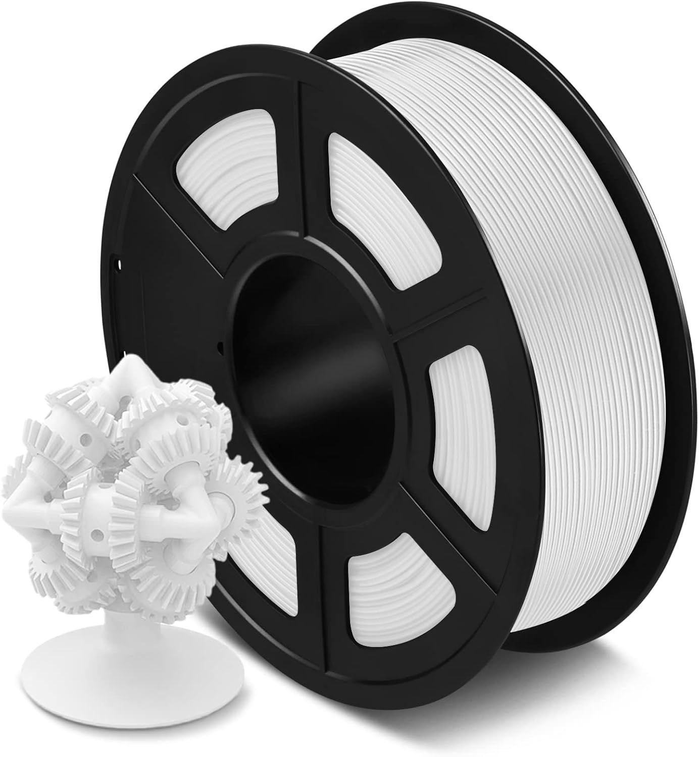 ASA Filament pour imprimante 3D-Bobine soignée de 1,75 mm-Résistant aux rayons UV/pluie/chaleur-Idéal pour l'impression de pièces mécaniques fonctionnelles en plein air,0.9KG(Blanc)