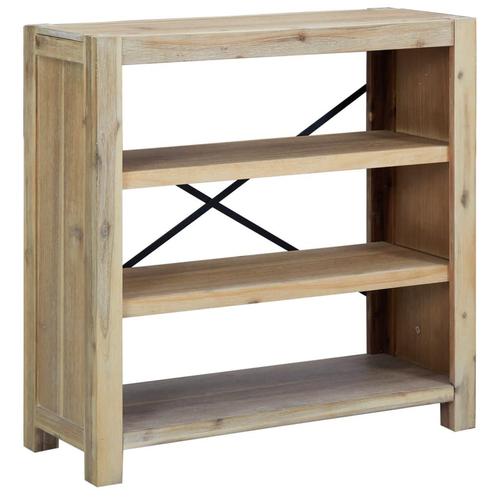 Vidaxl Bibliothèque 3 Niveaux 80X30X80 Cm Bois Solide D'Acacia