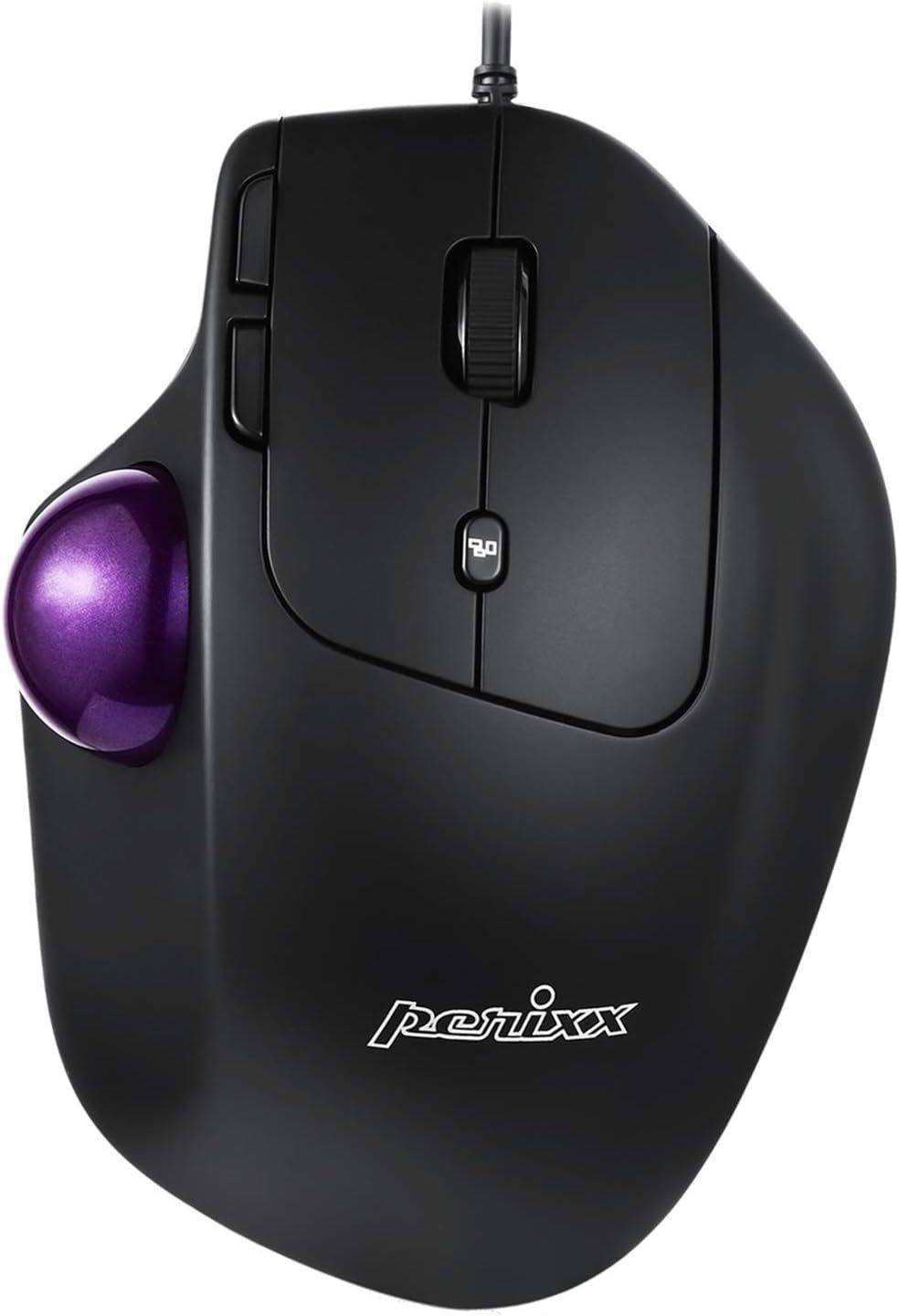 520 Souris Trackball Ergonomique Programmable avec câble USB, Angle Ajustable, Design avec 8 Boutons, Noir