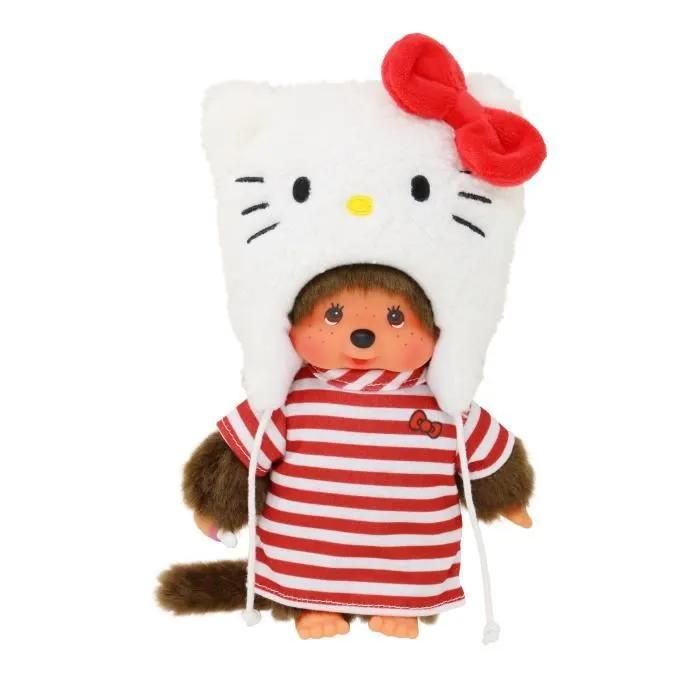 Peluche Monchhichi Hello Kitty Bandai Douce Peluche