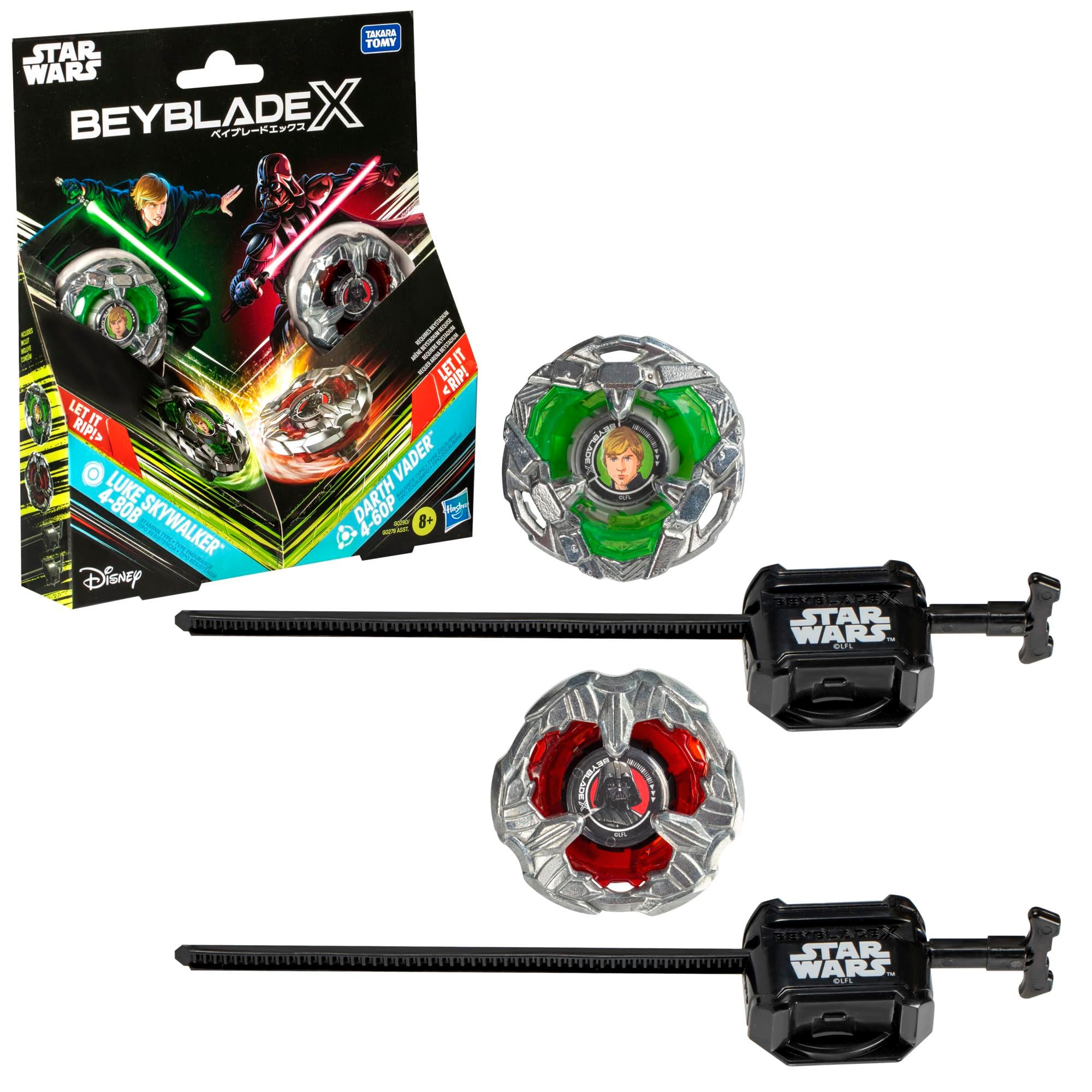 Beyblade X et Star Wars Collab Luke Skywalker 4-80B vs. Darth Vader 4-60B