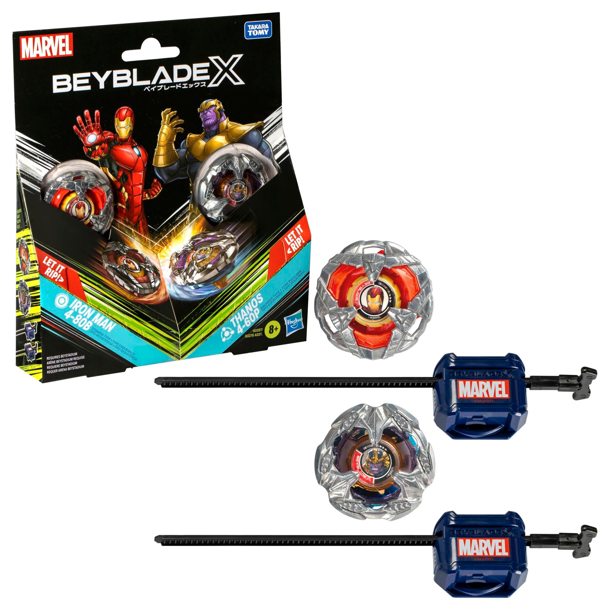 Beyblade X Marvel Collab Spider Man 3 60F vs. Venom 3 Multipack