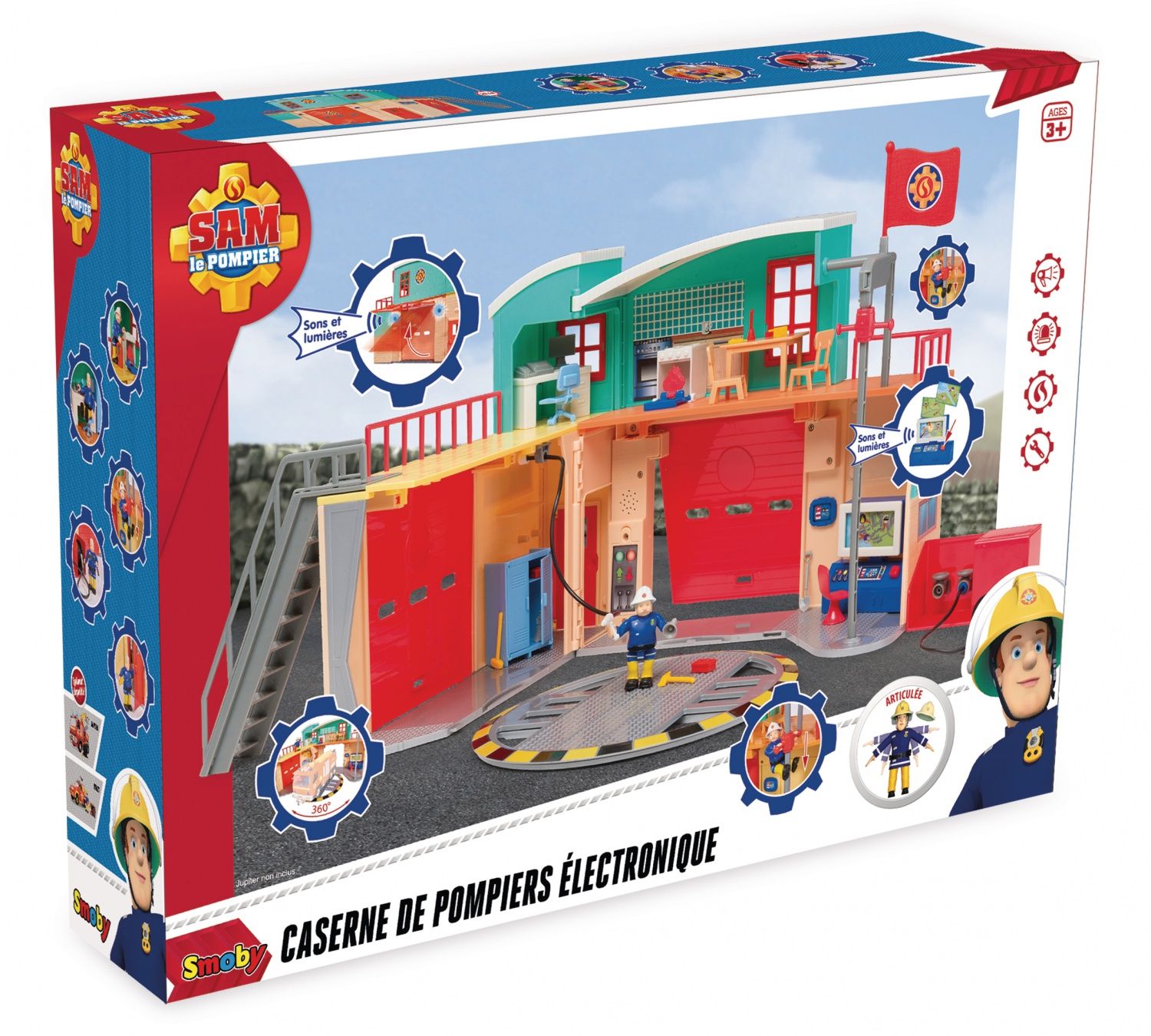 Caserne Sam le Pompier Pontypandy Smoby avec 1 figurine Jouet pour enfant à partir de - vue 2
