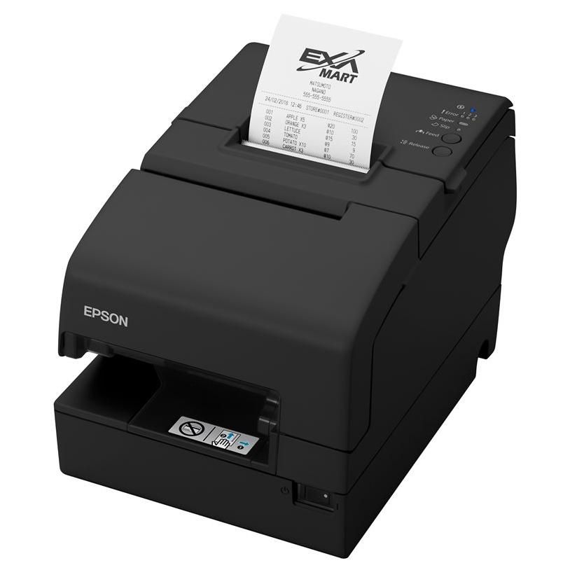 Epson TM H6000V - Imprimante de reçus - thermique en ligne/matricielle - 230 x 297 mm, Rouleau (7,95 cm) - 180 x 180 ppp - 9 pin - jusqu'à 350 mm/sec - USB, LAN, série, NFC, hôte USB 2.0 - outil...