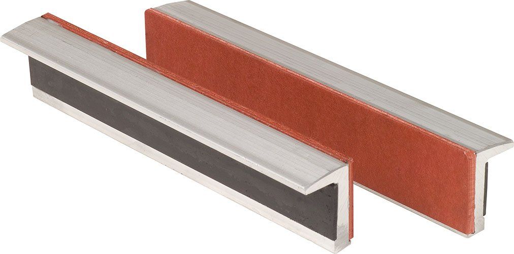 Mâchoires de protection en aluminium pour étau KS TOOLS, garniture en caoutchouc, 140 mm (914.0092)