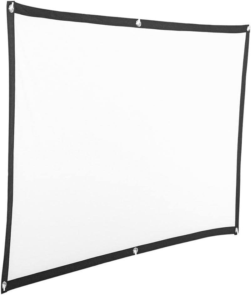 Ecran De Portatif Doux Toile Pour Hd Video Projecteur, Blanc 60 Pouces