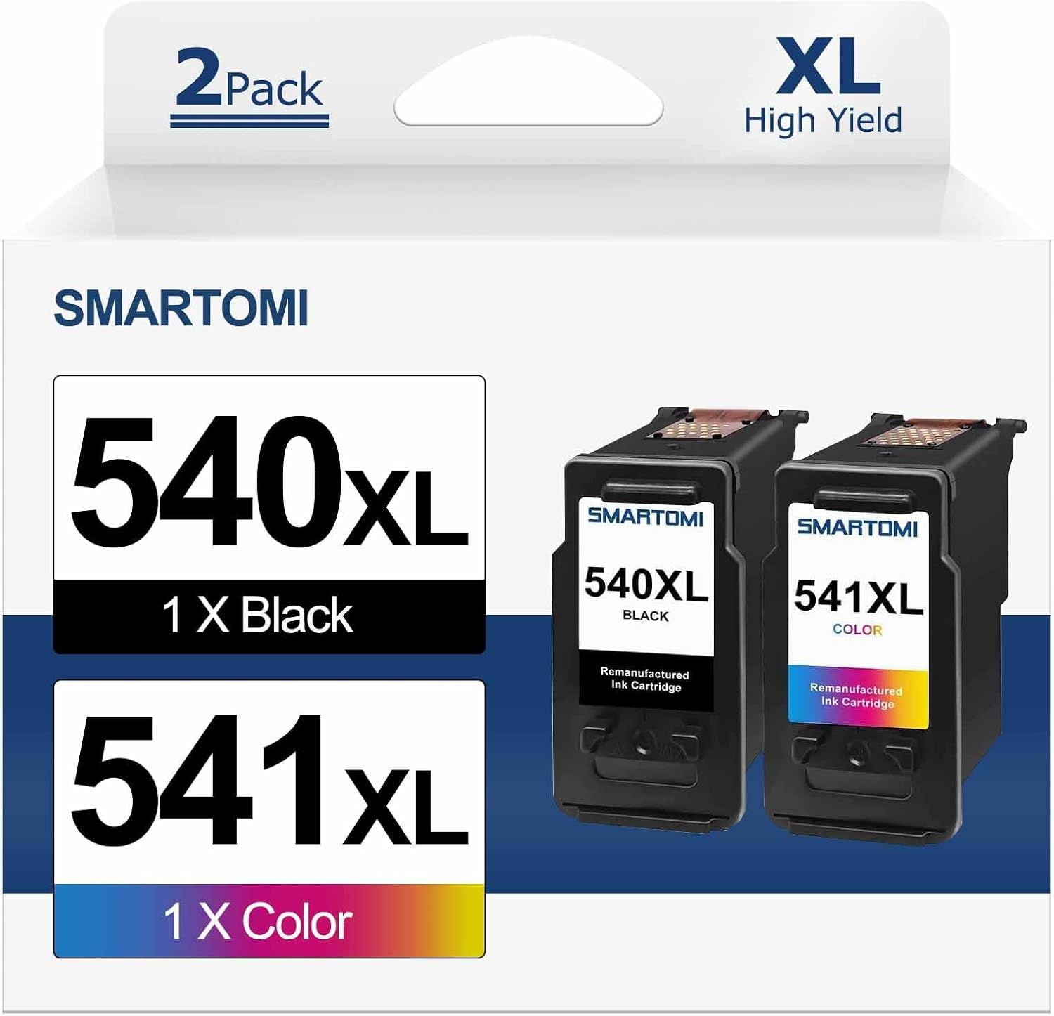 PG-540XL CL-541XL Cartouches compatibles avec Canon 540 541 PG540 CL541 XL Cartouches d'encre pour Canon Pixma TS5150 MG3650 MG4250 MG3150 MG3250 MG3550 MG4250 MX375 MX475