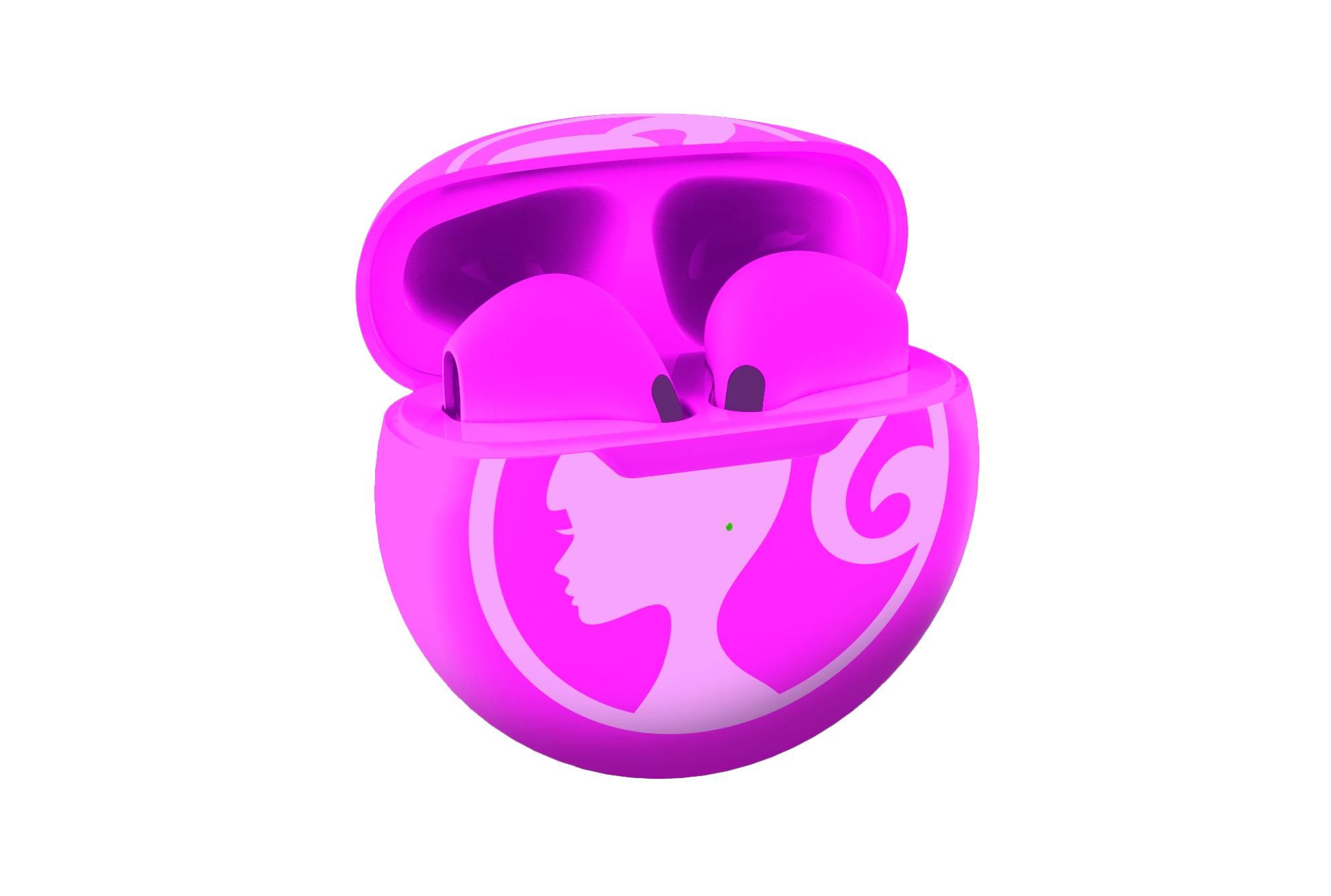 Écouteurs sans fil Bluetooth Barbie avec étui de chargement et de rangement