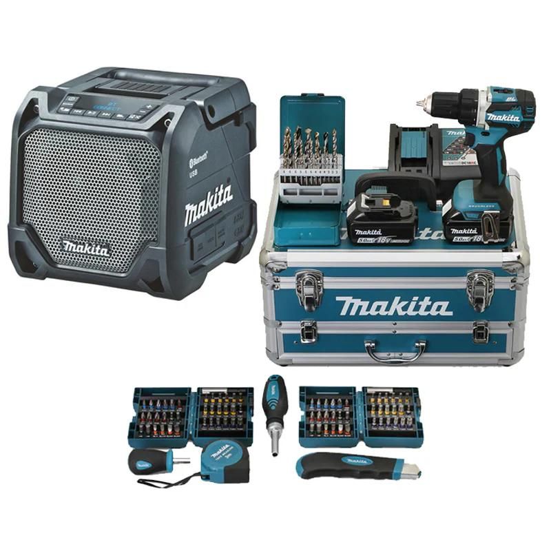 Perceuse Visseuse MAKITA DDF484RTX6 + DMR202B 2 Batteries 5 Ah Bluetooth Protection IP64 - vue 2